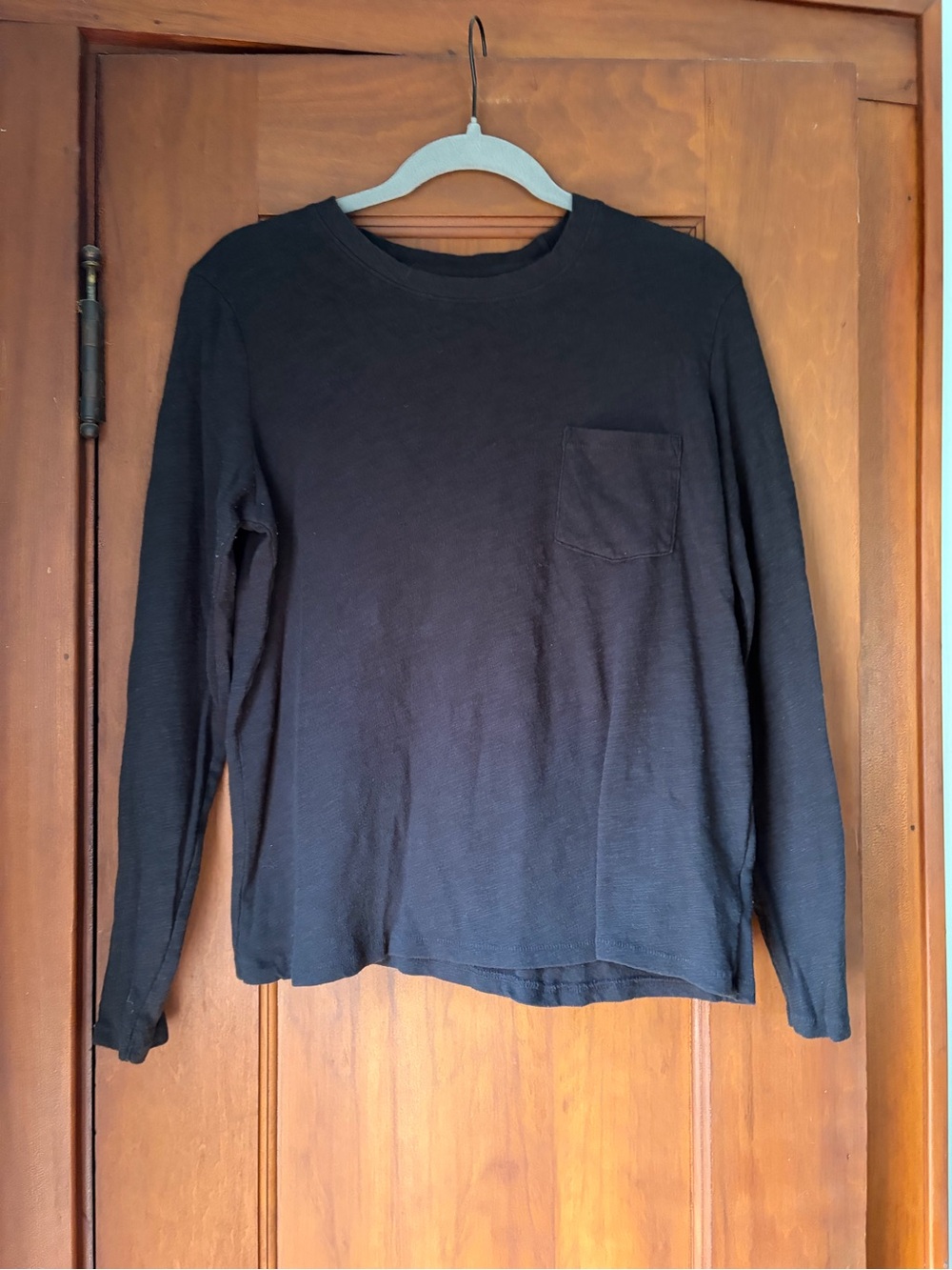 American Eagle Outfitters Long Sleeve Crew Tee in Black